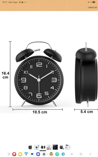Reloj despertador analógico blanco