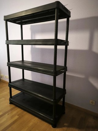 Estantería resina SPACEO 5 baldas negra