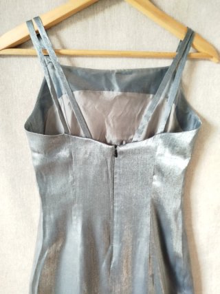 Vestido fiesta Roberto Verino gris plata T.36/34