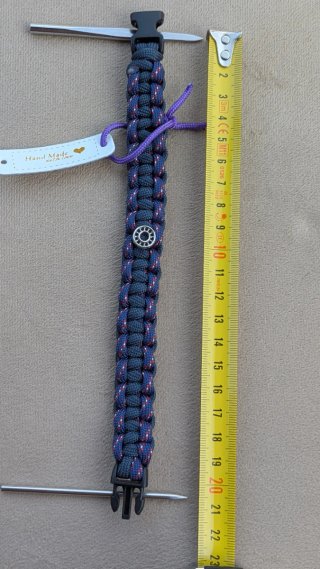 Pulsera Paracord Azul y Rojo
