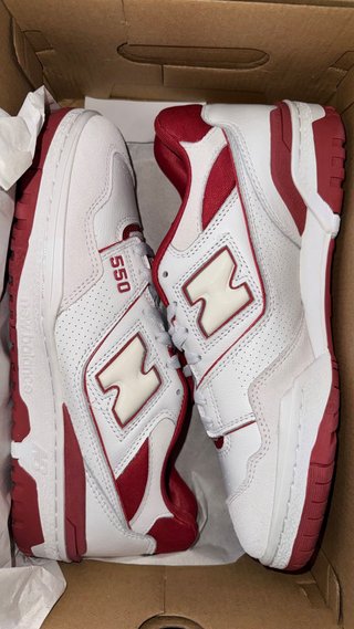 New Balance 550 Blancas y Rojas