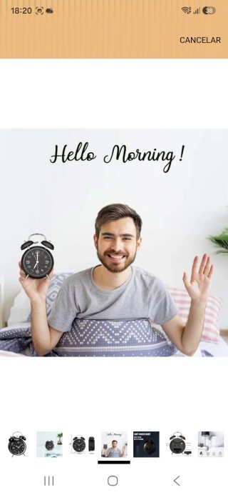 Reloj despertador analógico negro y plateado nuevo