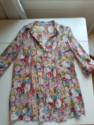 Blusa/camisa floral vintage Miss Swan