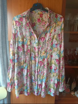 Blusa/camisa floral vintage Miss Swan