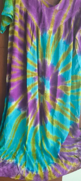 Vestido de algodón tie-dye talla única