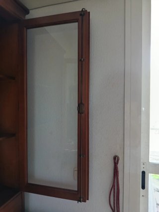 Vitrina madera y cristal 205x93x33.5