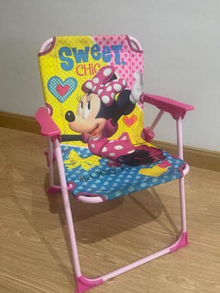 Silla Playa Minnie Mouse Rosa y Amarilla