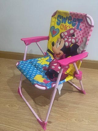 Silla Playa Minnie Mouse Rosa y Amarilla
