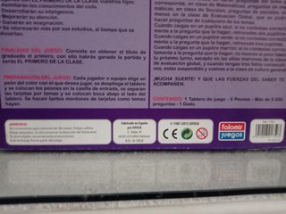 El primero de la clase juego mesa