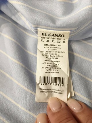 El Ganso.Camisa rayas Azules