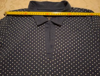 Camiseta C&A lunares azul talla L,nueva.