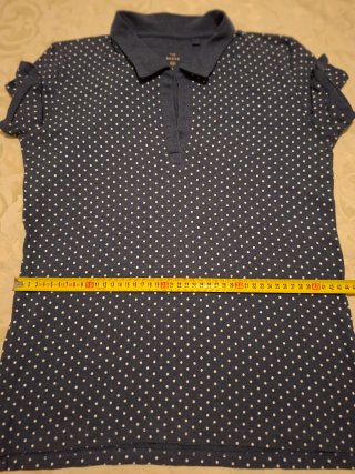 Camiseta C&A lunares azul talla L,nueva.