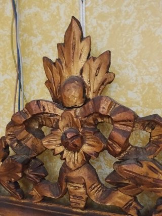 Espejo antiguo madera tallada