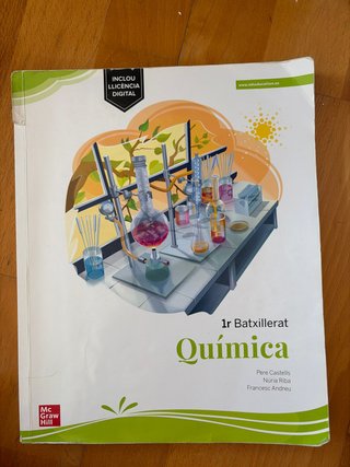 Libros de Química 1° y 2° de Bach (Cataluña).