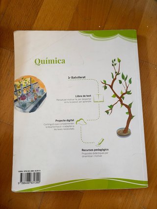 Libros de Química 1° y 2° de Bach (Cataluña).