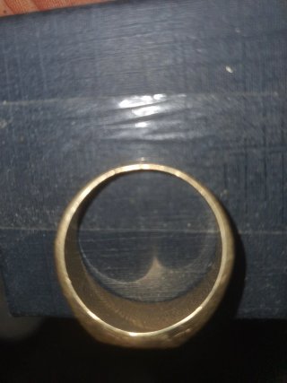 Anillo Sello Oro 18k (7,50g) Piedra Blanca