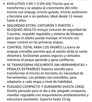 Triciclo Evolutivo 5 en 1 Olmitos