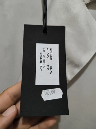 Camicia seta uomo Marsem XL. Color burro