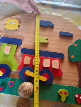 Perchero infantil tren madera