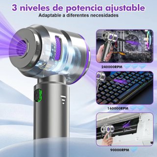 Aspiradora de mano 4 en 1 recargable