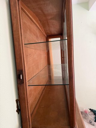 Vitrina madera maciza y cristal