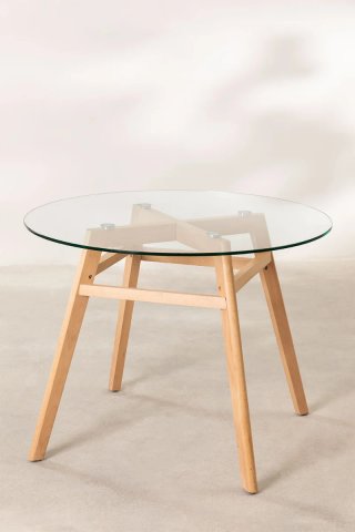 Mesa y 4 Sillas Comedor Madera Clara