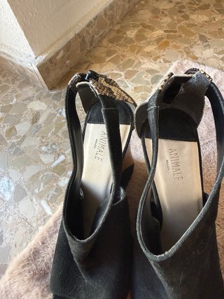 Sandalias cuña alta Animale negras Talla 41 (EU)