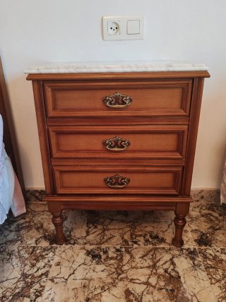 Conjunto dormitorio 2 camas madera