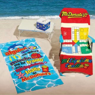Toalla de playa mc donalds