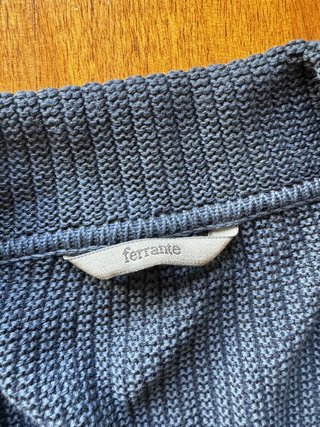 Ferrante Cardigan in Maglia Uomo Blu Navy