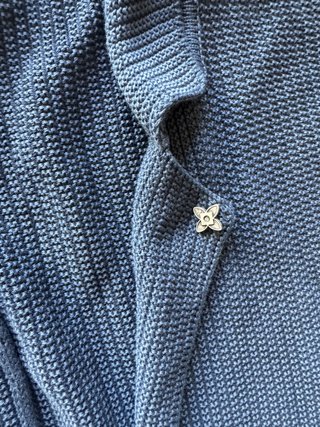 Ferrante Cardigan in Maglia Uomo Blu Navy