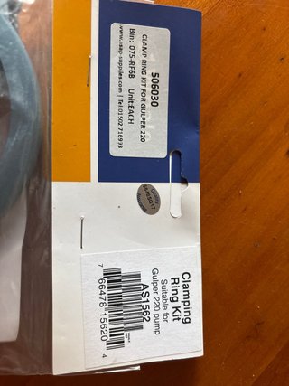 Kit abrazadera bomba Whale Gulper 220 - AS1562
