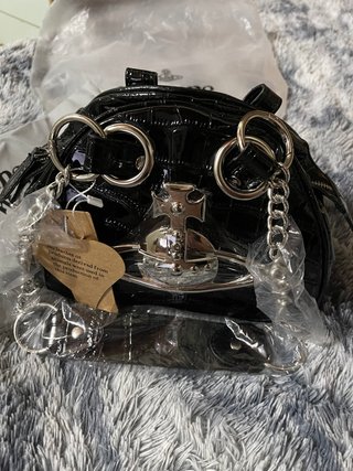 Vivienne Westwood Borsa Archive Chain Nera