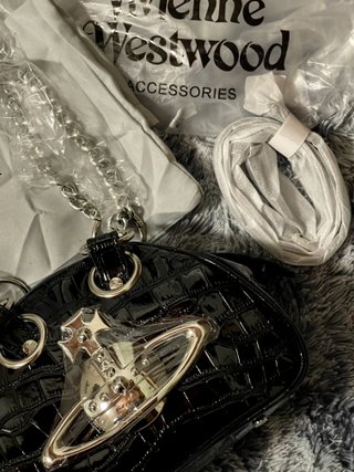 Vivienne Westwood Borsa Archive Chain Nera