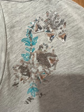 Camiseta TEL Gris Talla XXL con Bordado
