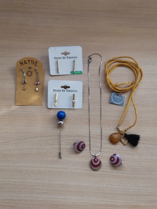 Lote Pendientes Collar Alfiler