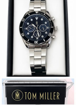 Reloj Tom Miller Cronógrafo Azul y Plateado
