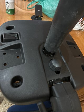 Silla oficina giratoria azul ruedas