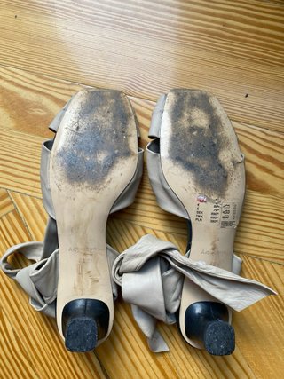 Sandalias nude piel auténtica