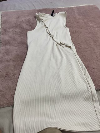 Vestido blanco con cordones talla S