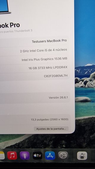MacBook Pro A2251 (2020) Intel i5 16GB