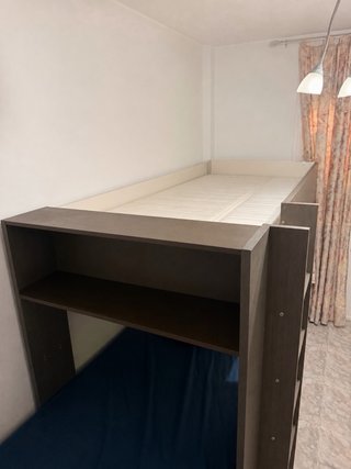 Dormitorio niño cama nido con armario y cajones