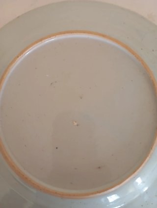 Plato de porcelana azul y blanco siglo XVIII