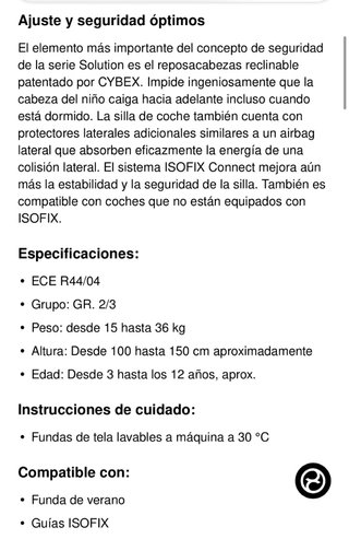 Silla Cybex Solution X2-fix Negra