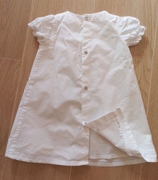 Vestido blanco niña flores