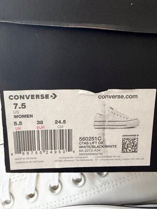 Converse Mujer Talla 38 Nuevas Caja