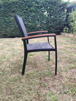 Silla de jardín metal y madera