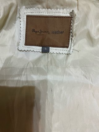 Chaqueta Cuero Mujer Pepe Jeans Beige