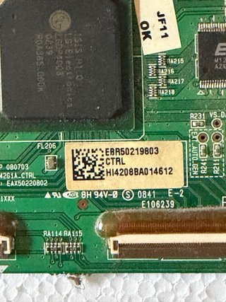 Placa electrónica TV LG componentes transformador