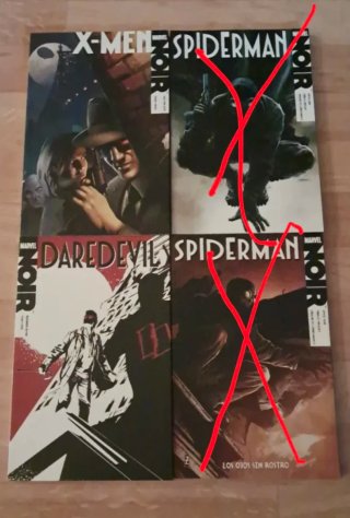 Dos tomos X-Men y Daredevil - serie Noir Marvel